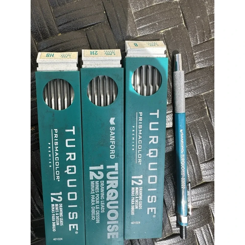 Vintage Sanford Turquoise 02022 Mechanical Pencil Japan & lead